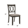 Claudia II Weathered Gray Finish 7 PCs Dining Room Set