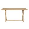 TREXM 6-Piece Retro Rectangular Dining Table Set