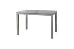 Grey Finish 5pc Dining Room Set Dining Table 4x Chairs Beige Fabric Chair Seat Kitchen Breakfast Dining room Furniture Rubberwood Veneer Unique Design