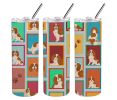 Lots of Blenheim Cavalier Spaniel Stainless Steel Skinny Tumbler Vacuum Double Walled Reusable Insulated Tumbler Travel Cup for Coffee Cocktails Gift
