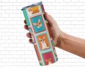 Lots of Red and White Pembroke Corgi Stainless Steel Skinny Tumbler Vacuum Double Walled Reusable Insulated Tumbler Travel Cup for Coffee Cocktails Gi
