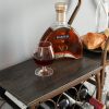 Grey 11 Bottle Wine Bakers Rack, 5 Tier Freestanding Wine Rack with Hanging Wine Glass Holder and Storage Shelves