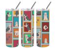 Lots of Old English Sheepdog Stainless Steel Skinny Tumbler Vacuum Double Walled Reusable Insulated Tumbler Travel Cup for Coffee Cocktails Gift with