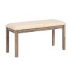 6-Piece Dining Table Set, Wooden Dining Table Set for 6, Kitchen Dining Table Set with 4 Upholstered Chairs and a Bench for Kitchen