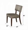 Drake Gray Fabric & Espresso Finish 5PCs Dining Set