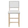 TREXM 5-Piece Counter Height Dining Set, Classic Elegant Table and 4 Chairs in Natural Wood Wash