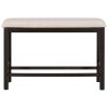 TREXM 6-Piece Counter Height Dining Table Set Table with Shelf 4 Chairs and Bench for Dining Room (Espresso)