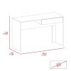 Black Wengue 2-Drawer Computer Desk