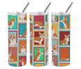 Lots of Red Cardigan Corgi Stainless Steel Skinny Tumbler Vacuum Double Walled Reusable Insulated Tumbler Travel Cup for Coffee Cocktails Gift with Li