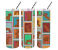 Lots of Red Dachshund Stainless Steel Skinny Tumbler Vacuum Double Walled Reusable Insulated Tumbler Travel Cup for Coffee Cocktails Gift with Lid