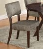Drake Gray Fabric & Espresso Finish 5PCs Dining Set
