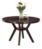 Drake Gray Fabric & Espresso Finish 5PCs Dining Set