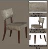 Drake Gray Fabric & Espresso Finish 5PCs Dining Set