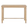 TREXM 5-Piece Counter Height Dining Set, Classic Elegant Table and 4 Chairs in Natural Wood Wash