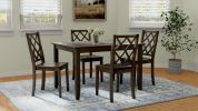 Wallace & Bay Velvety Brown 5 Piece Dining Table Set