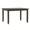 Wallace & Bay Velvety Brown 5 Piece Dining Table Set