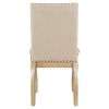 TREXM 5-Piece Farmhouse Dining Table Set Wood Round Extendable Dining Table and 4 Upholstered Dining Chairs (Natural Wood Wash)