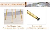 Table and chair set.36 Inch Diameter Modern Luxury Glass Dining Table and Chair Set - Gold Frame