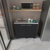 Black 2 Utility Sink and Cabinet