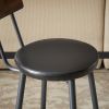 Long Bar Table Set with 3 PU Upholstered Bar Stools, Industrial Bar Table and Chairs for Kitchen Breakfast Table, Living Room, Banquet Hall