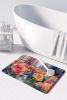 New York Roses in Watercolor Memory Foam Kitchen Mat Machine Washable Anti-Fatigue Mat Cushion Comfort Bath Mat or Kitchen Rug