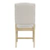 TREXM 5-Piece Retro Functional Dining Set, Round Table with a 16"W Leaf and 4 Upholstered Chairs for Dining Room and Living Room (Natural)