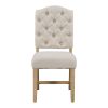 TREXM Functional Furniture Retro Style Dining Table Set with Extendable Table and 4 Upholstered Chairs for Dining Room and Living Room(Natural Wood Wa