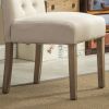 Banff 5-piece Dining Set, Cross-Buck Round Table with 4 Tufted Chairs, TAN