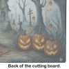 NEW The Weeping Woman Spooky Halloween Glass Cutting Board Decorative Tempered Glass Kitchen Cutting and Serving Board Large Size Chopping Board