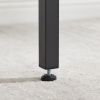 Bar Table Set with 2 Bar stools PU Soft seat with backrest, Grey, 43.31'' L x 15.75'' W x 35.43'' H.