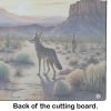 Desert Sunset Coyote Glass Cutting Board Decorative Tempered Glass Kitchen Cutting and Serving Board Large Size Chopping Board