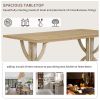 TREXM 6-Piece Retro Rectangular Dining Table Set