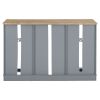 Modern Farmhouse Buffet Cabinet, Sideboard with 2 Drawers and Elegant Glass Door Cabinets, Wine and Glass Rack, Coffee Bar for Kitchen, Dining Room
