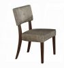 Drake Gray Fabric & Espresso Finish 5PCs Dining Set