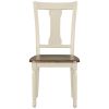 TREXM Classic 6-Piece Dining Set Wooden Table and 4 Chairs with Bench for Kitchen Dining Room (Brown+Cottage White)