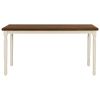 TREXM Classic 6-Piece Dining Set Wooden Table and 4 Chairs with Bench for Kitchen Dining Room (Brown+Cottage White)