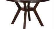 Drake Gray Fabric & Espresso Finish 5PCs Dining Set