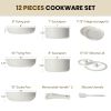 12 POTS and pans set, non-stick kitchen cookware set