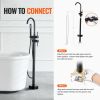 VEVOR Freestanding Bathtub Faucet, Floor Mount, Freestanding Tub Filler, Shower Mixer Taps, Two Water Modes, 360¬∞ Swivel Spout