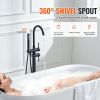 VEVOR Freestanding Bathtub Faucet, Floor Mount, Freestanding Tub Filler, Shower Mixer Taps, Two Water Modes, 360¬∞ Swivel Spout