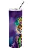 Tiger the King of Mardi Gras Stainless Steel Skinny Tumbler Vacuum Double Walled Reusable Insulated Tumbler Travel Cup for Coffee Cocktails Gift with